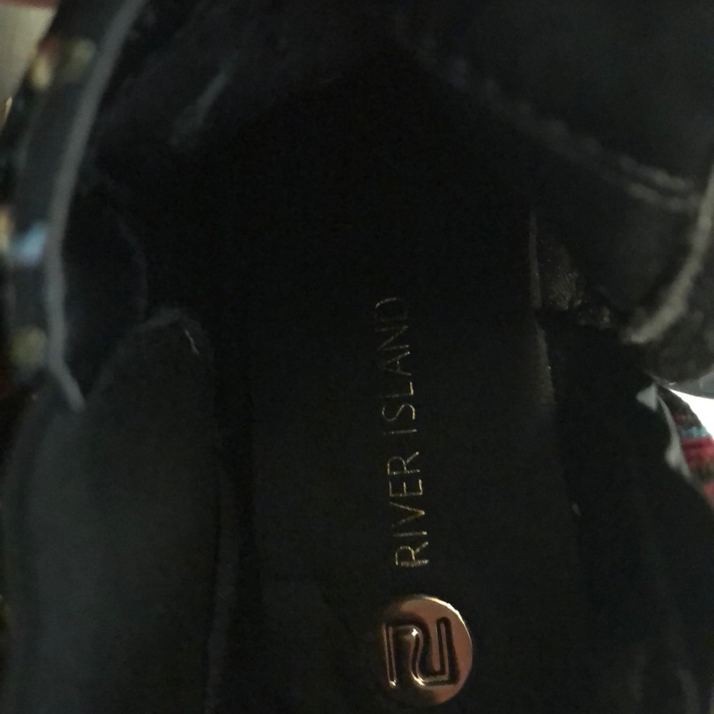River Island floral zip ankle boots 7.5-8 unique! - Picture 7 of 8